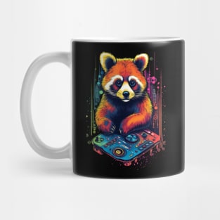 Cosmic Red Panda Mixmaster: DJ of Celestial Beats Mug